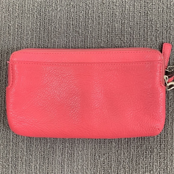 Coach Wristlet Wallet Womens Medium Pink Leather Clutch Purse Bag - Picture 11 of 16